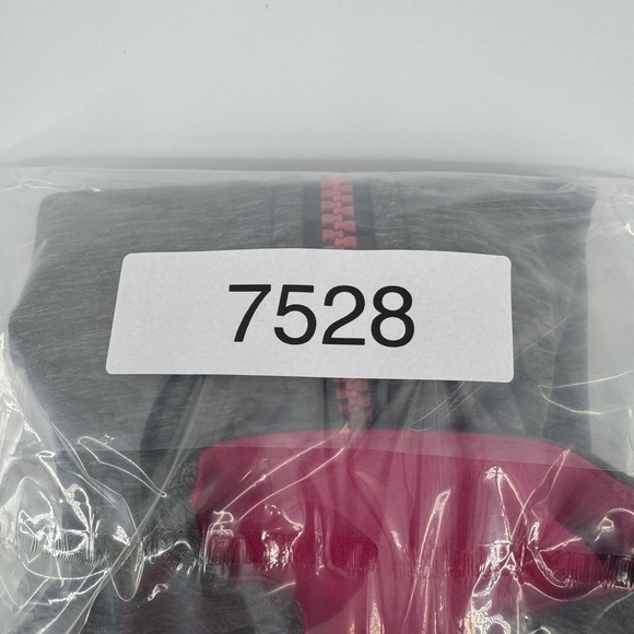 Lululemon Athletica Gray Heathered Zip Up Jacket Thumbholes Pink Trim Women 6 - Picture 8 of 8